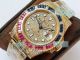 ROF Swiss Rolex GMT Master II Yellow Gold Watch Diamond Dial Sapphire Ruby Bezel 40MM (4)_th.jpg